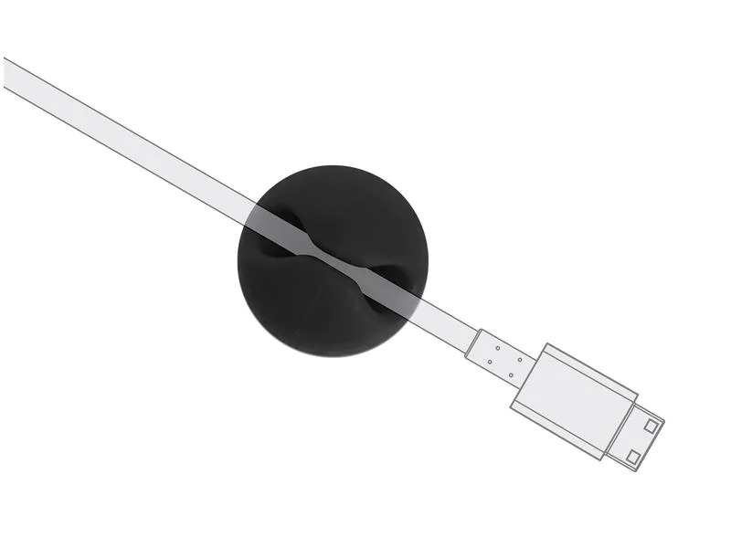 Delock Kabelhalter 15mm, für 1 Kabel, selbstklebend 10 Stück