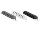 Delock Kabelhalter 4 mm, 3x2 Stück, weiss, grau, schwarz, 7 Durchf
