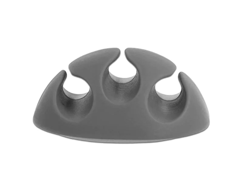 Delock Kabelhalter 5 mm, 2x3 Stück, weiss, grau, 3 Durchführungen
