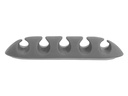 Delock Kabelhalter 5 mm, 2x3 Stück, weiss, grau, 5 Durchführungen