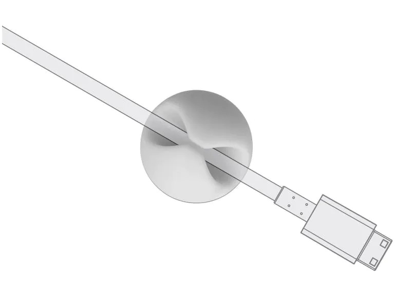 Delock Kabelhalter 6,5 mm 2x3 Stück, grau&amp;weiss