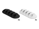 Delock Kabelhalter 66mm, für 5 Kabel, selbstklebend 6 Stück