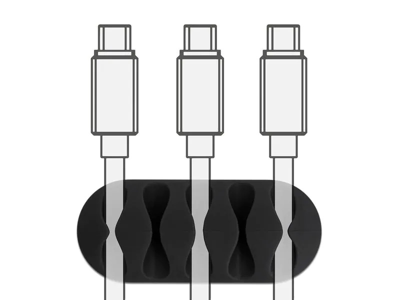 Delock Kabelhalter 66mm, für 5 Kabel, selbstklebend 6 Stück