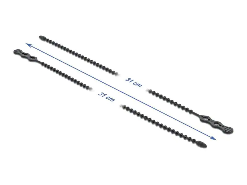 Delock Kabelbinder 310 x 4.5 mm Polyamid, Schwarz, 10 Stk.