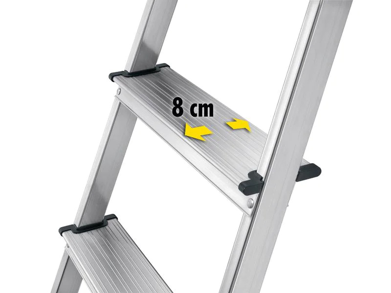 Hailo Bockleiter L60, Alu, mit Arbeitsschale 7 Stufen