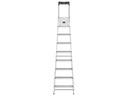 Hailo Bockleiter L60, Alu, mit Arbeitsschale 8 Stufen