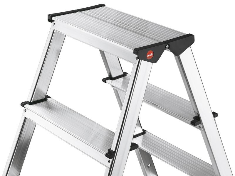 Hailo Doppelstufenleiter D60, Alu 7 Stufen