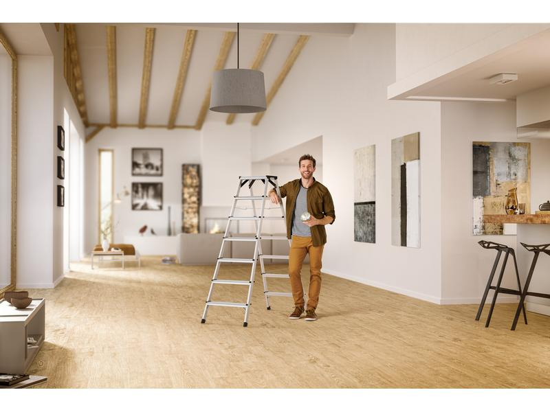 Hailo Doppelstufenleiter D60, Alu 7 Stufen