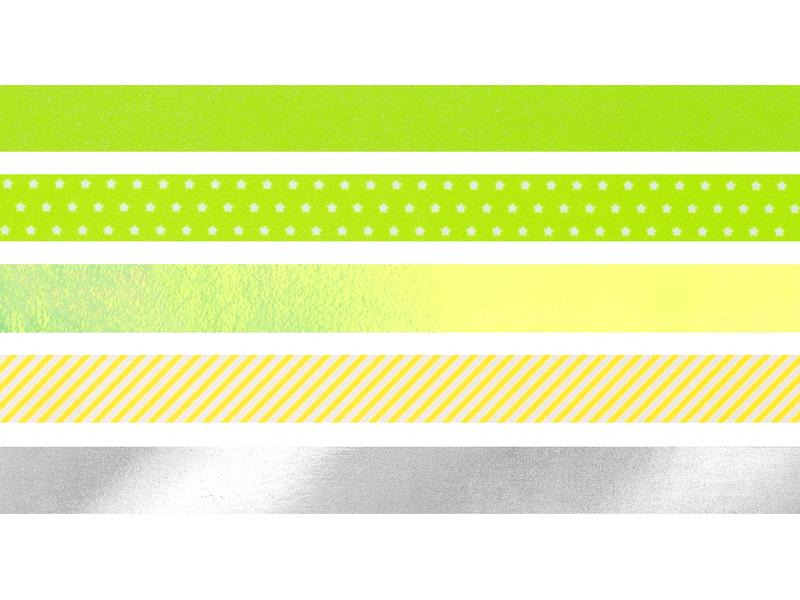 Heyda Washi Tape Neon Akzente Grün
