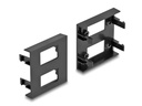 Delock Easy 45 Modulblende 2x Rechteck-Ausschnitt 5 Stück, Schwarz