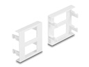 Delock Easy 45 Modulblende 2x Rechteck-Ausschnitt 5 Stück, Weiss