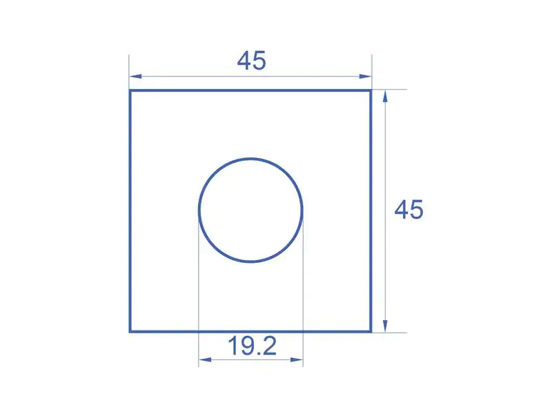 Delock Easy 45 Modulblende Loch-Ausschnitt Ø 19.2mm 5 Stück Schwarz