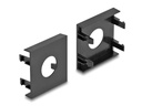 Delock Easy 45 Modulblende Loch-Ausschnitt Ø 19.2mm 5 Stück Schwarz
