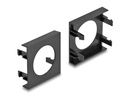 Delock Easy 45 Modulblende Loch-Ausschnitt Ø 30.2mm 5 Stück Schwarz