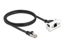 Delock Patchkabel für Easy 45 Modul Cat 6A, S/FTP, 1 m, Schwarz