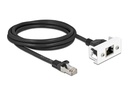 Delock Patchkabel für Easy 45 Modul Cat 6A, S/FTP, 2 m, Schwarz