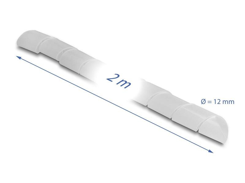 Delock Spiroschlauch flexibel 2 m x 12 mm Transparent