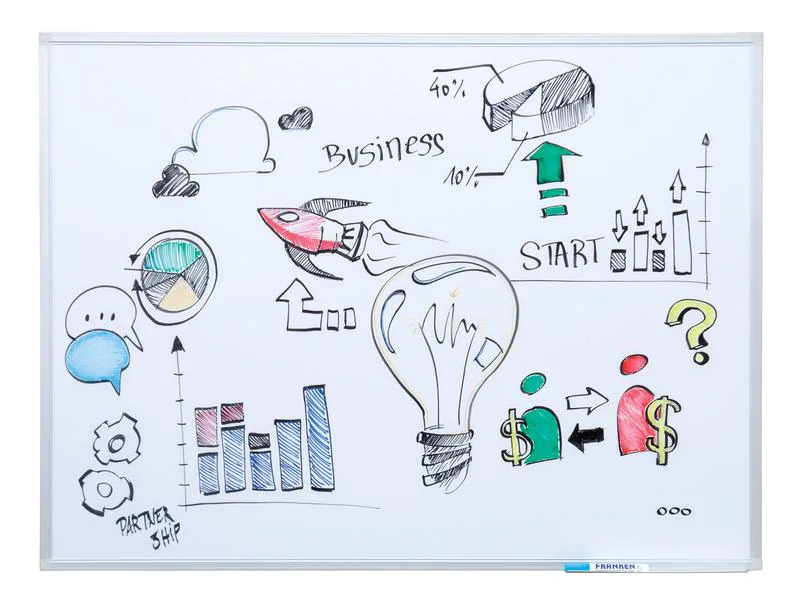 Franken Whiteboard X-tra!Line 45 cm x 60 cm, Weiss