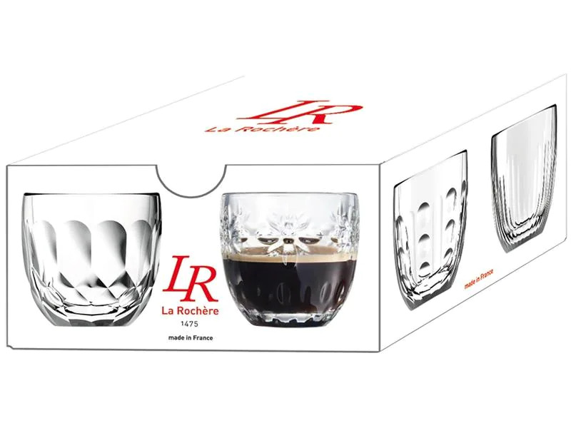 La Rochère Espresso Becher Troquet 100 ml, 100 Stück, Transparent