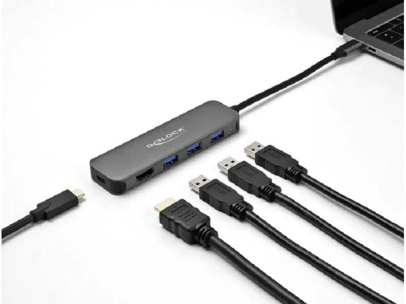 Delock Dockingstation 3x 3.1 Typ-A + 1x HDMI 4K