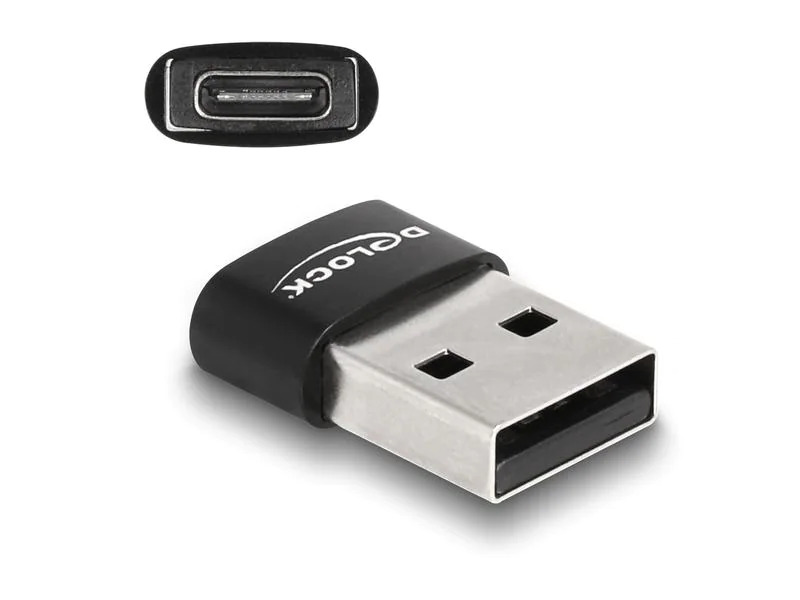 Delock USB 2.0 Adapter USB-A Stecker - USB-C Buchse