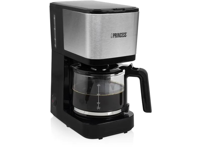 Princess Filterkaffeemaschine Compact 12 Schwarz/Silber