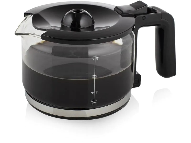 Princess Filterkaffeemaschine Compact 12 Schwarz/Silber
