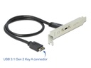 Delock Bracket USB-C, 3.2 Gen2, 10Gbps intern Key-A USB-C