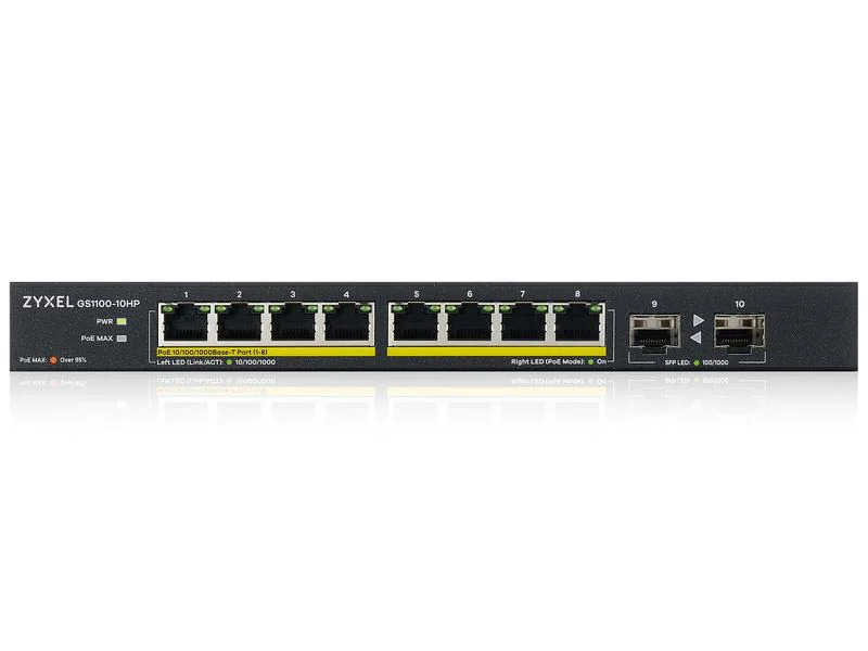 Zyxel PoE+ Switch GS1100-10HP v2 10 Port