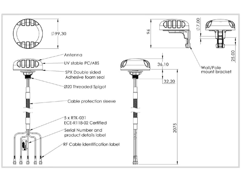 USL 5G/LTE-Antenne USL-1007341 SMA 16 dBi Rundstrahl