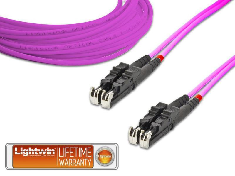 Lightwin LWL-Patchkabel E2000-E2000, Multimode, OM4, 1m