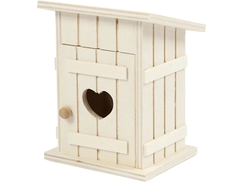 Creativ Company Holzartikel Toilettenhaus 8 x 6.5 cm
