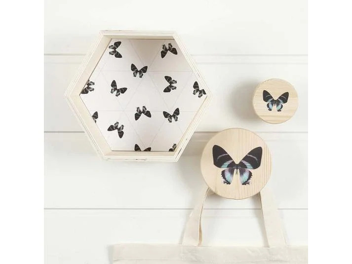 Creativ Company Holzartikel Wandregal, Sechseck