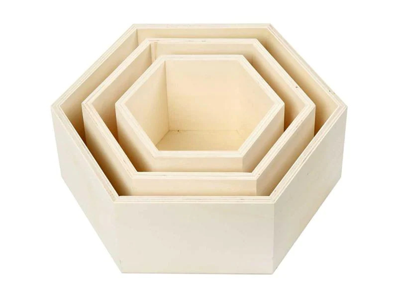 Creativ Company Holzartikel Wandregal, Sechseck
