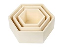 Creativ Company Holzartikel Wandregal, Sechseck