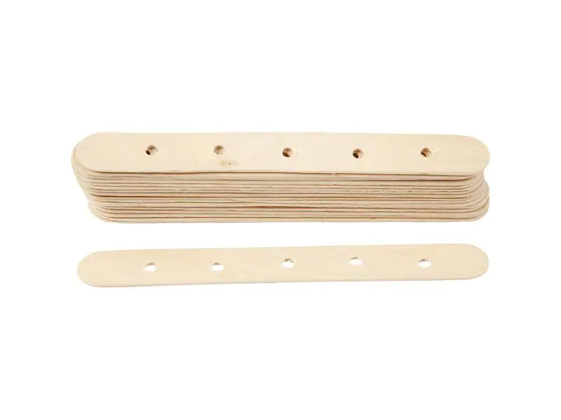 Creativ Company Holzkleinteile Eistiele mit Lochung, 20 Stück