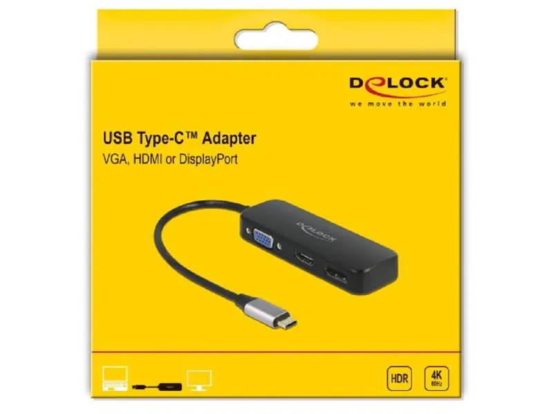 Delock Multiadapter 64156 USB-C – DP/HDMI/VGA