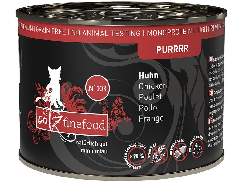 catz finefood Nassfutter Purrrr No.103 Huhn, 6 x 200 g