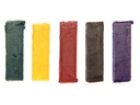 Glorex Wachsfarben 35 x 10 x 6 mm Grün/Gelb/Rot/Schwarz/Violett