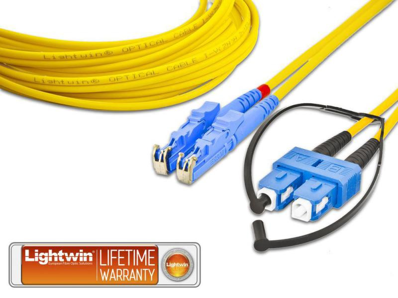 Lightwin LWL-Patchkabel E2000-SC, Singlemode, Duplex, 1m
