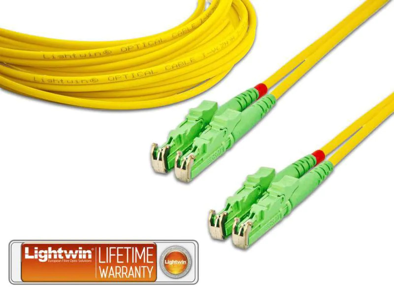 Lightwin LWL-Patchkabel E2000/APC-E2000/APC, Singlemode, Duplex, 2m