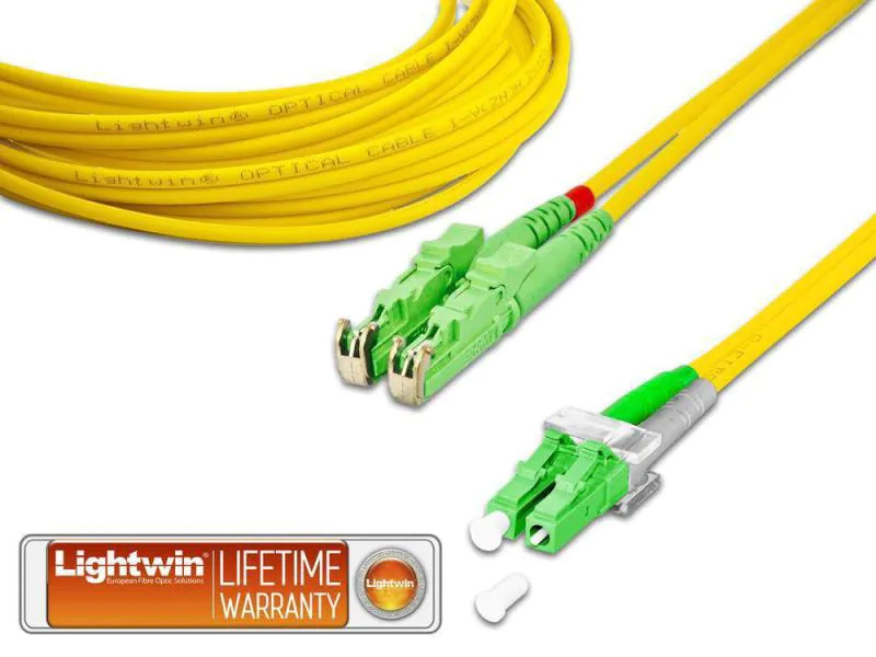 Lightwin LWL-Patchkabel E2000/APC-LC/APC, Singlemode, Duplex, 5m