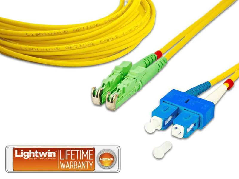 Lightwin LWL-Patchkabel E2000/APC-SC, Singlemode, Duplex, 1m