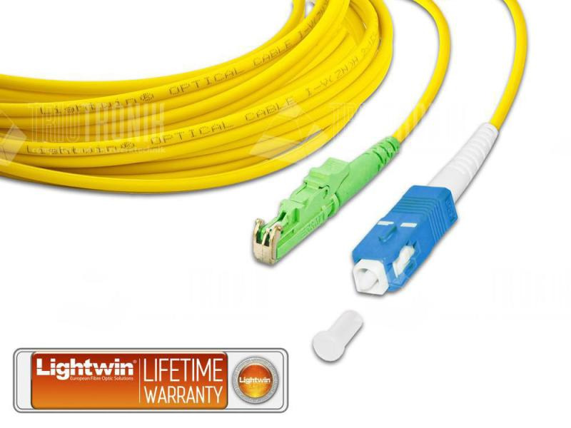 Lightwin LWL-Patchkabel E2000/APC-SC, Singlemode, Simplex, 50cm