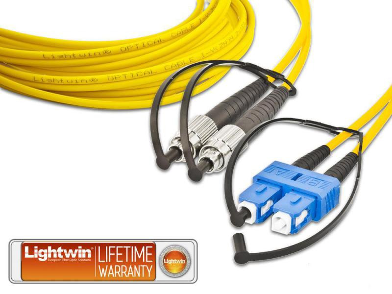 Lightwin LWL-Patchkabel FC-SC, Singlemode, Duplex, 1m