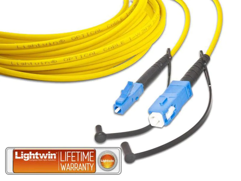Lightwin LWL-Patchkabel LC-SC, Singlemode, Simplex, 2m