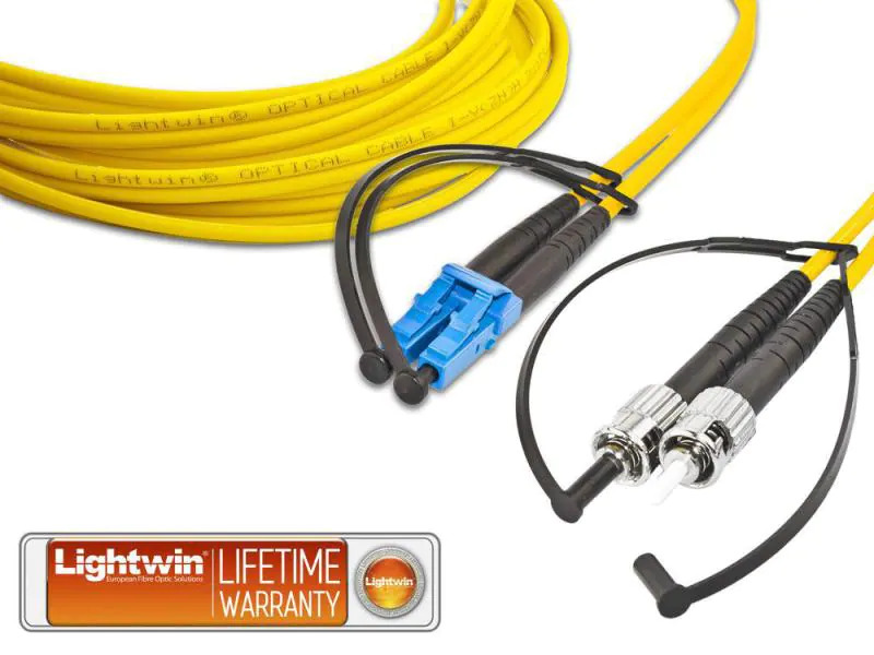 Lightwin LWL-Patchkabel LC-ST, Singlemode, Duplex, 2m