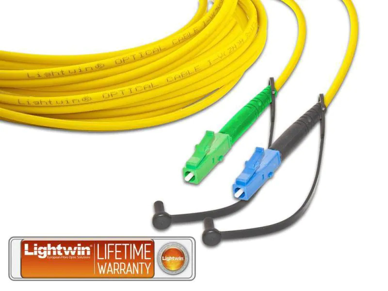 Lightwin LWL-Patchkabel LC/APC-LC, Singlemode, Simplex, 1m