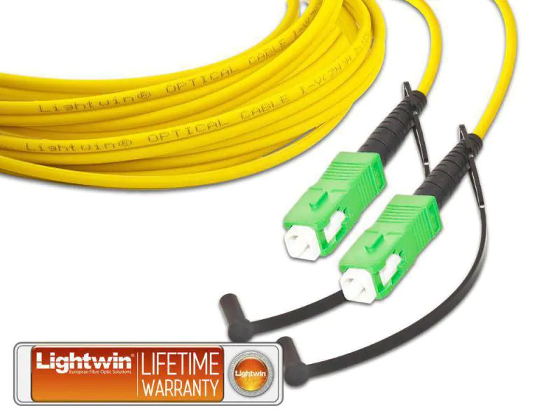 Lightwin LWL-Patchkabel SC/APC-SC/APC, Singlemode, Simplex, 1m