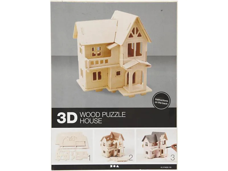 Creativ Company Mini-Haus 3D mit Balkon